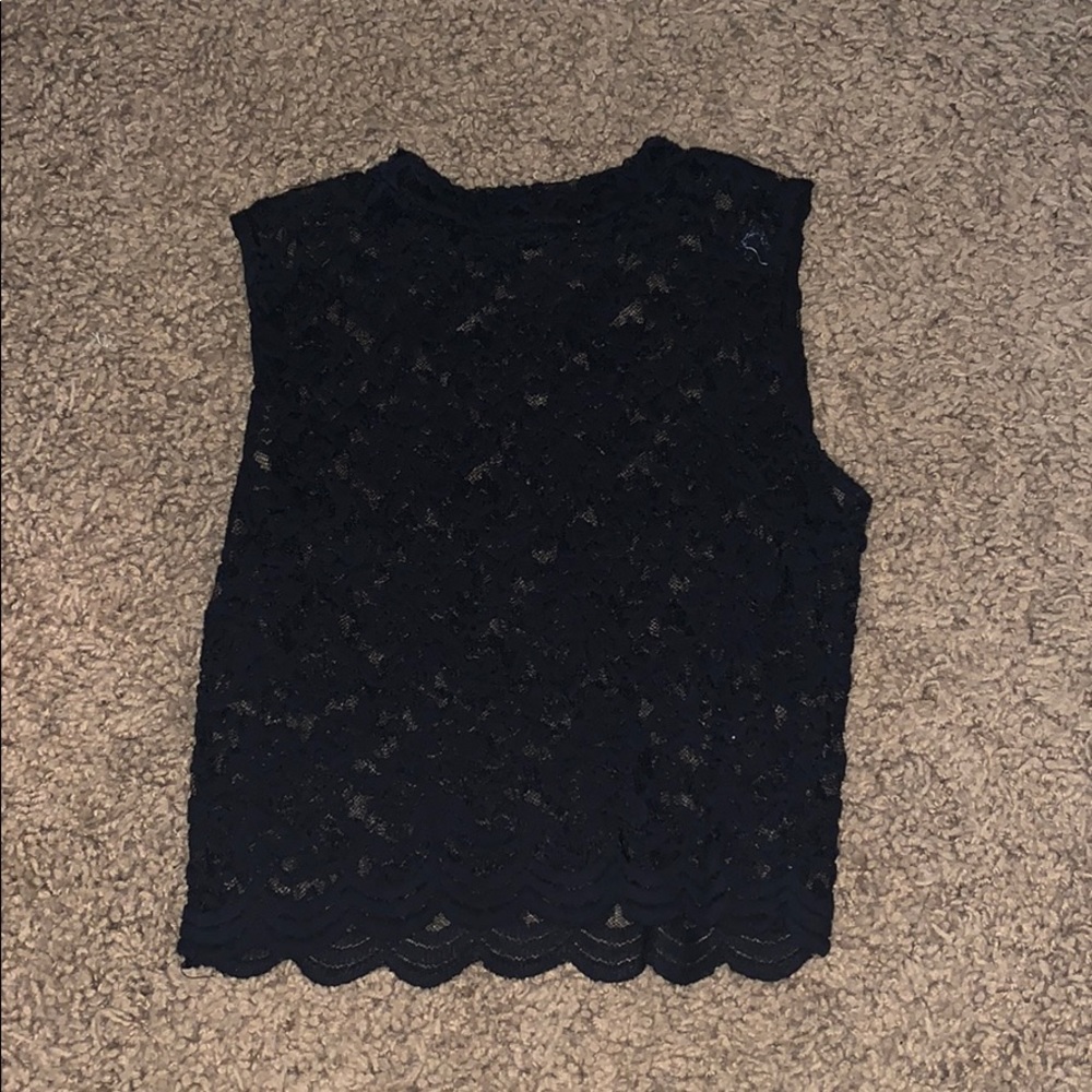 See through lace top